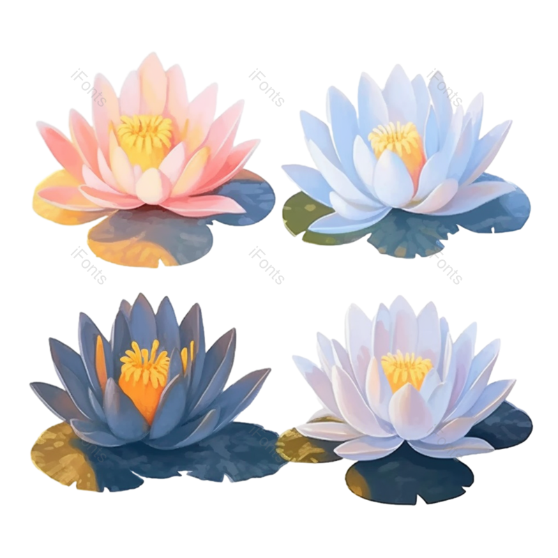叶子图片,夏至元素,元素PNG,荷花免抠素材